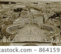 Piazza San Pietro and the streets of Rome (Sepia) 864159