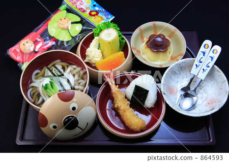 kid's lunch, japanese restaurant, fried shrimp 864593