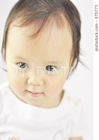 Child pretty 1 year old girl White back 870773