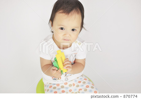 Child pretty 1 year old girl White back Child pretty 1 year old girl White back 870774