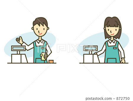 Illustration material of a convenience store clerk Illustration material of a convenience store clerk 872750
