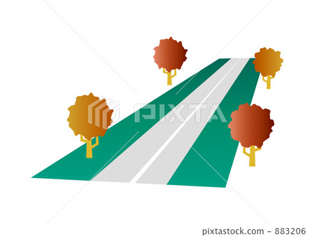 Illustration of a paved road 883206