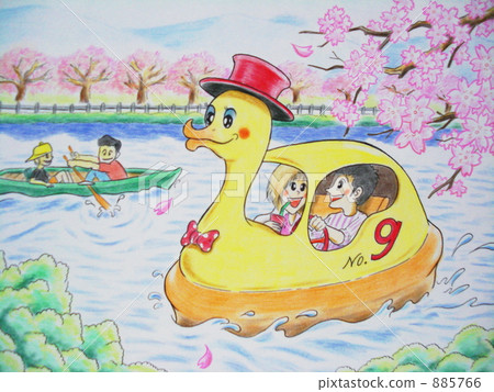 腳踏船 池塘 鹹水湖 885766