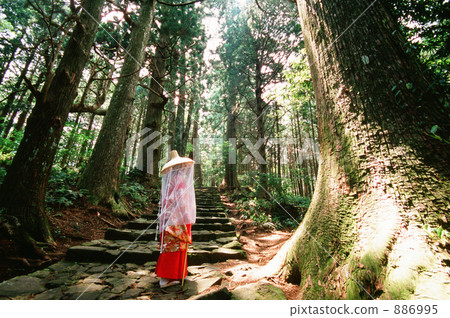 Sacred place and pilgrimage road in Kii mountains Sacred place and pilgrimage road in Kii mountains 886995