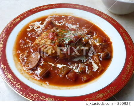 stewed meat patty, hamburger steak, mt. inunki 890927