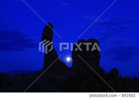 平衡石 月夜 猶他州 891602