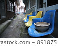 alley, alleyway, bench 891875