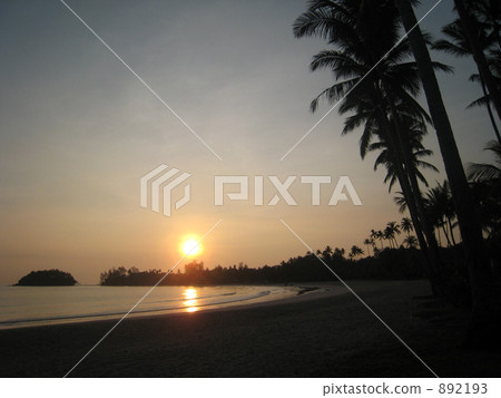 sunrise, morning glow, coast 892193