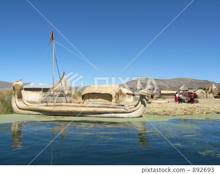 提提喀喀湖 漁船 蘆葦 892693