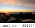 冒納凱阿火山日落在夏威夷海島上的 895194