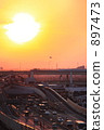 capital expressway, sunset, highway 897473