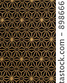 Japanese-style woven leaf pattern black 898666