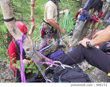 確保Yatsugatake攀登的安全點 906151