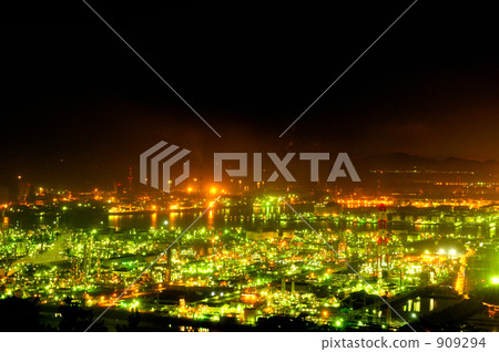 夜景 工廠 水島聯合 909294