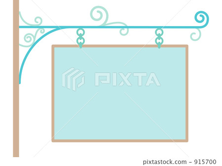 Decorative signboard (light blue) Decorative signboard (light blue) 915700