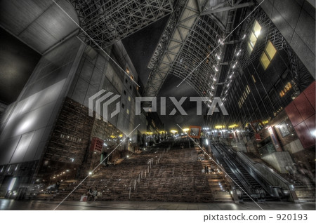 It is a large staircase at Kyoto Station, HDR photo It is a large staircase at Kyoto Station, HDR photo 920193