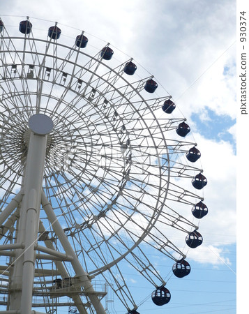ferris wheel, sky, blue sky 930374