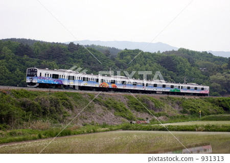 Waste photo train Shikisai color 931313