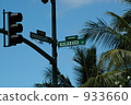 檀香山Karakaua街的交叉點在夏天 933660