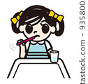 A girl with a brush 935800
