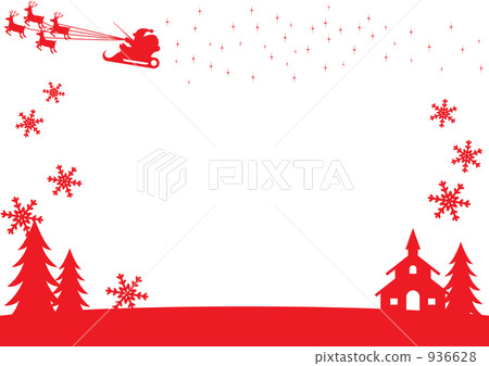 聖誕紅框（聖誕老人·樹） 936628