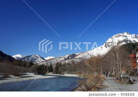 山 梓川河 梓川 956688
