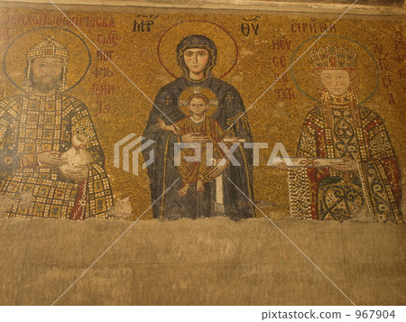 世界遺產Aya Sophia Mosaic“聖母子與皇帝家族”(伊斯坦布爾) 世界遺產Aya Sophia Mosaic“聖母子與皇帝家族”(伊斯坦布爾) 967904