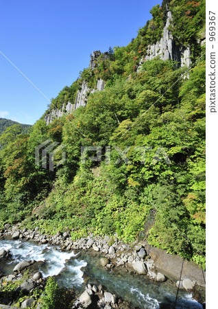 chubetsu river, tenninkyo, sight-seeing area 969367