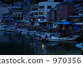 Fishing port dusk 970356