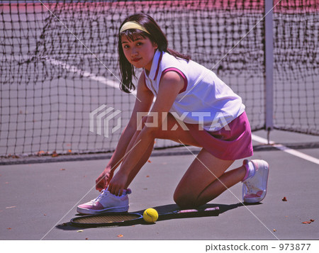 tennis court, female, lady 973877