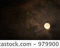 滿月和雲彩 979900