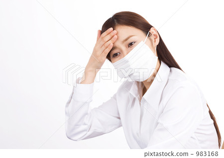 Business woman to mask Business woman to mask 983168