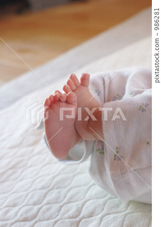 3 month old baby's feet 986281