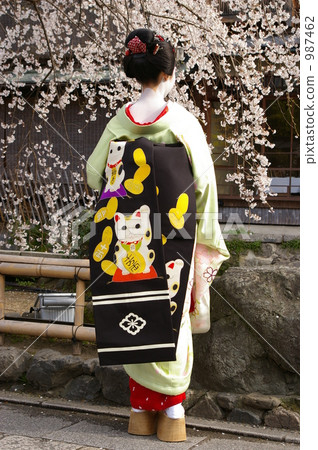 kabuki, kimono, maneki-neko 987462