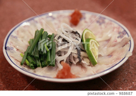 河豚魚生魚片 988687