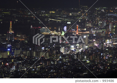 從Mt. Rokko看見的神戶夜視圖 從Mt. Rokko看見的神戶夜視圖 993486