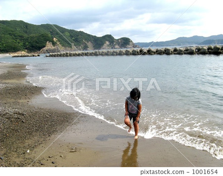 Children playing with waves Children playing with waves 1001654