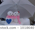 雪人 共撐一把傘 圍巾 1018640