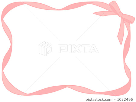 Ribbon frame (pink) - Stock Illustration [1022496] - PIXTA