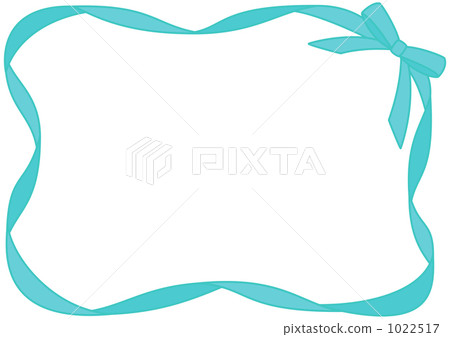 Ribbon frame (light blue) - Stock Illustration [1022517] - PIXTA
