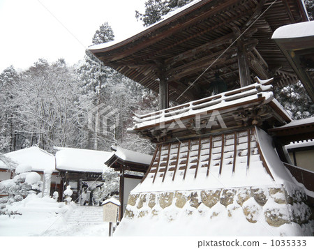 積雪 寺 寺廟 1035333
