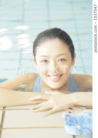 Young female, swimming, exercise 1037047