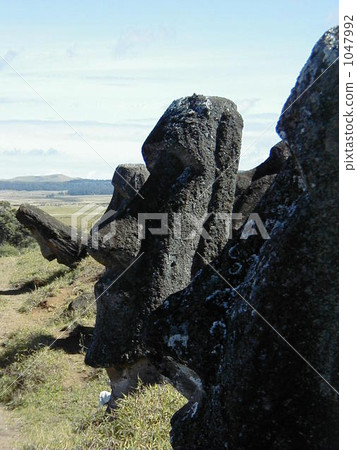 World Heritage Site Chile Easter Island Rano Lalak Moai World Heritage Site Chile Easter Island Rano Lalak Moai 1047992