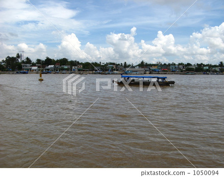 Mekong River and ship in Vietnam Mekong River and ship in Vietnam 1050094