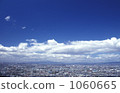 夏天都市風景在Higashiosaka市和大阪市 1060665
