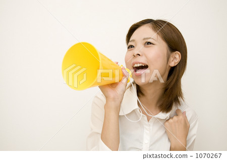 Woman with a megaphone 1070267