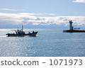 surface of the sea, fishing boat, beacon 1071973