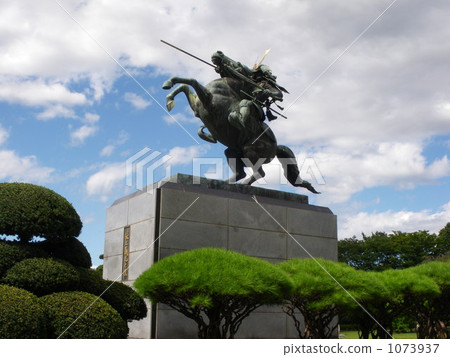 Mogami Yoshimitsu Statue Yamagata Castle Mogami Yoshimitsu Statue Yamagata Castle 1073937