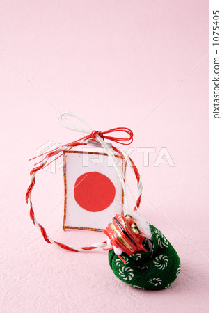 Pink Japanese paper, Hinomaru and Lion head Pink Japanese paper, Hinomaru and Lion head 1075405