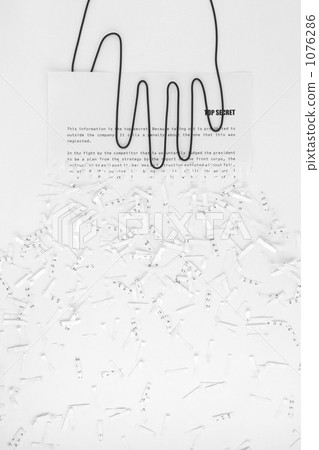 Document destruction and hand Document destruction and hand 1076286